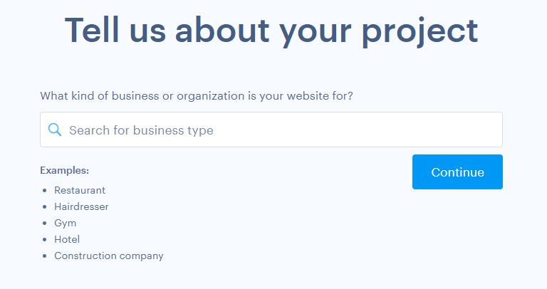 Screenshot of the Website Builder AI Setup process