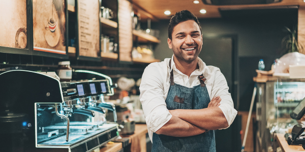 A business man who has a small business website