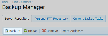 Backup Select Backup Select