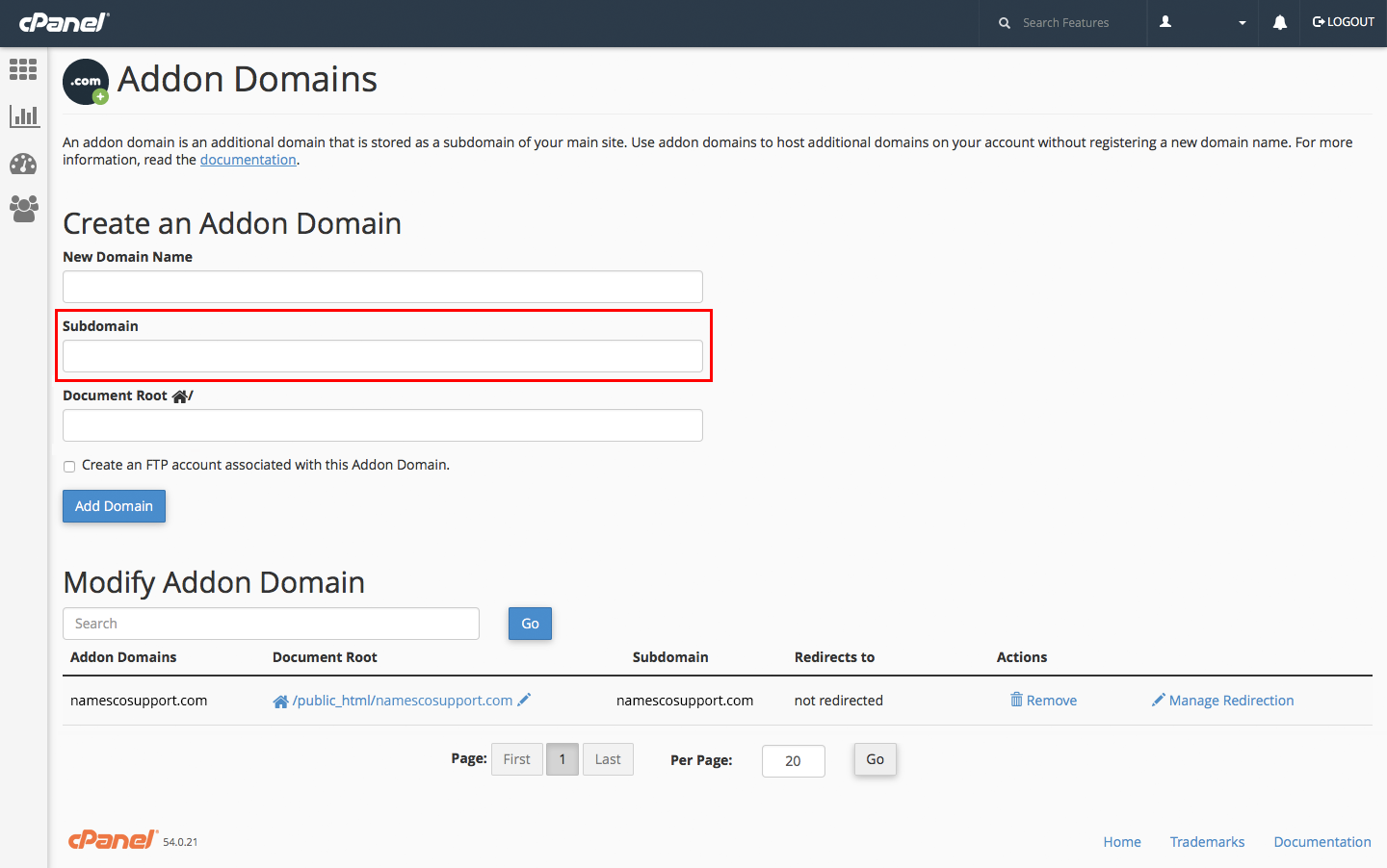 how to add addon domain in cpanel namecheap