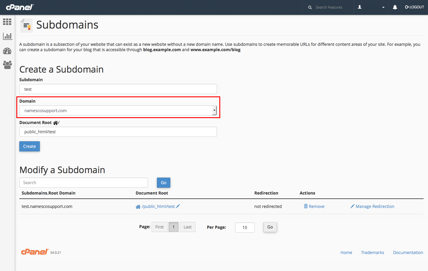 How to create a subdomain in cPanel - Support Centre - names.co.uk