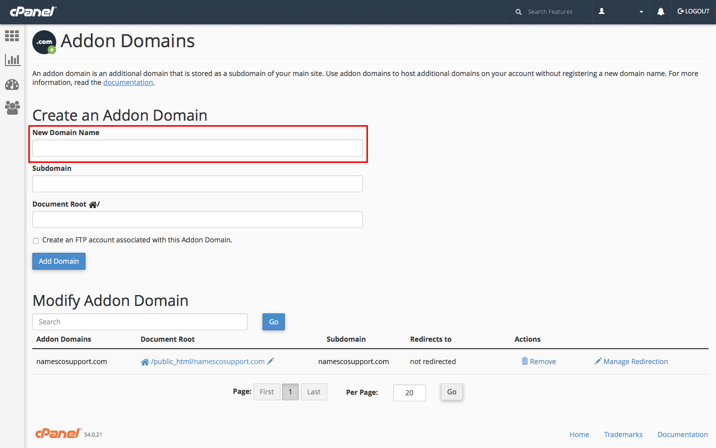how to add addon domain in cpanel milesweb