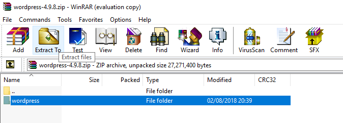 extract zip folder