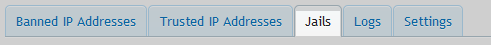 Fail2ban jail tab Fail2ban jail tab