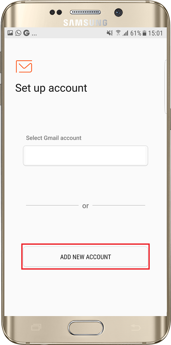 android tap add new account