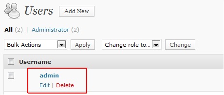 Wordpress Delete Admin