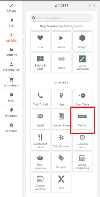 Adding Paypal to eCommerce Website Builder