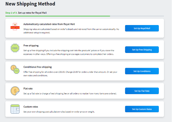 Setting up Royal Mail in your eCommerce Website Builder