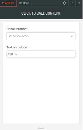 Click to call widget content for website
