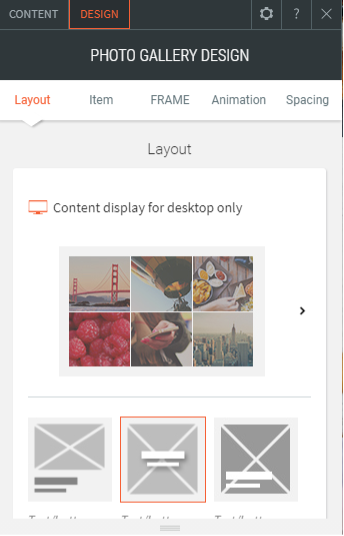 Customise your gallery widget
