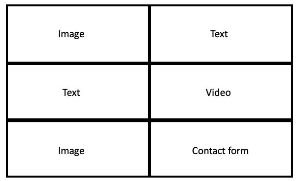 Website Builder grid layout example