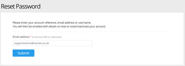 How to reset your Online Control Panel Password - Support Centre ...