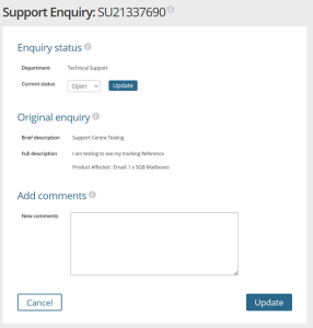 How to open a Support Enquiry - Support Centre - names.co.uk
